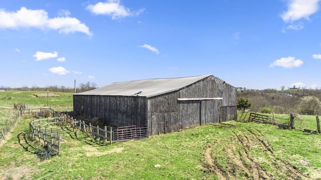 700 Nick Ln, Winchester, KY 40391 - view of outbuilding featuring a rural view, an outdoor structure, and fence