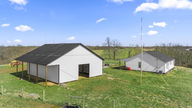 700 Nick Ln, Winchester, KY 40391 - view of pole building with central air condition unit and a yard