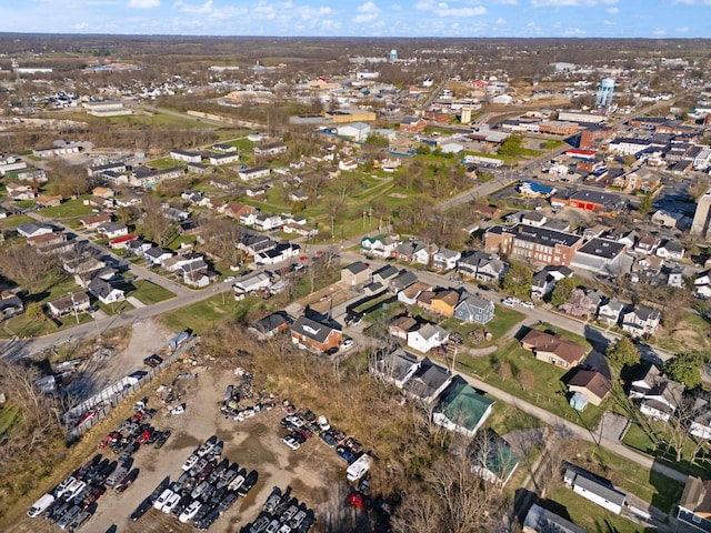 aerial view with a residential view