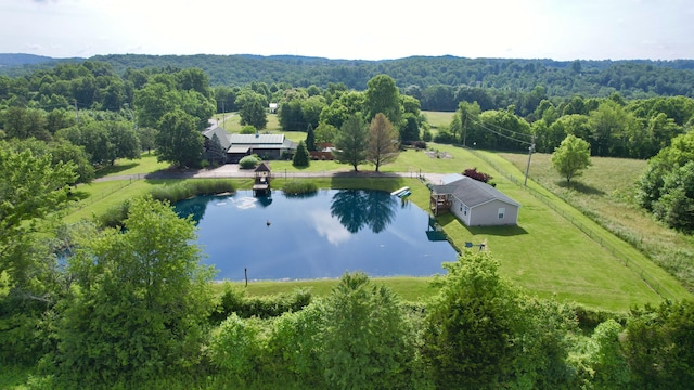 2619 County Farm Rd, London, KY 40741 - drone / aerial view featuring a water view and a view of trees