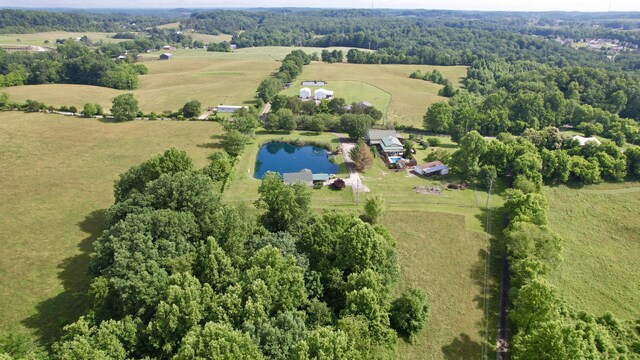2619 County Farm Rd, London, KY 40741 - drone / aerial view featuring a water view and a rural view