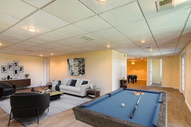 1794 Hunter Dr, Lancaster, KY 40444 - game room featuring wood finished floors, pool table, and recessed lighting