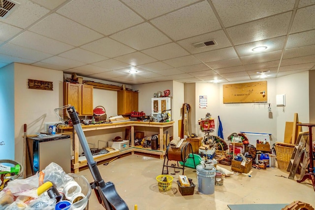 1794 Hunter Dr, Lancaster, KY 40444 - finished below grade area with a drop ceiling