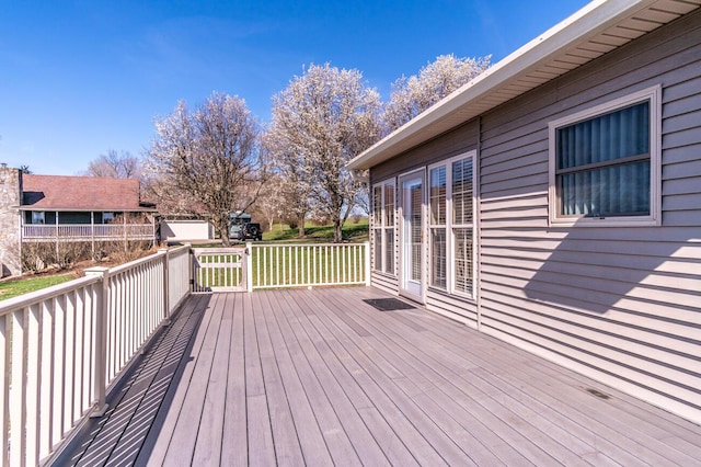 1794 Hunter Dr, Lancaster, KY 40444 - wooden terrace featuring an outbuilding