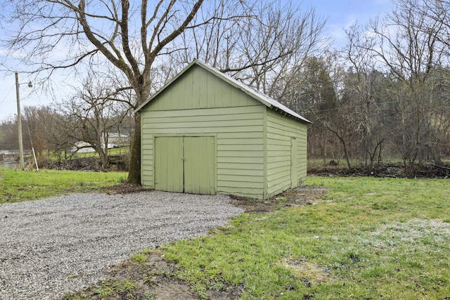 view of shed