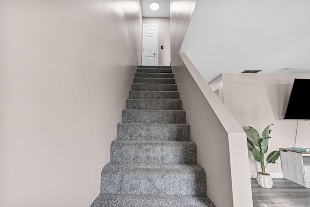 101 Bell Lawn Dr, Nicholasville, KY 40356 - stairway featuring wood finished floors