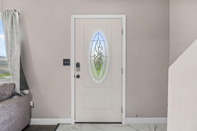 101 Bell Lawn Dr, Nicholasville, KY 40356 - foyer featuring marble finish floor and baseboards