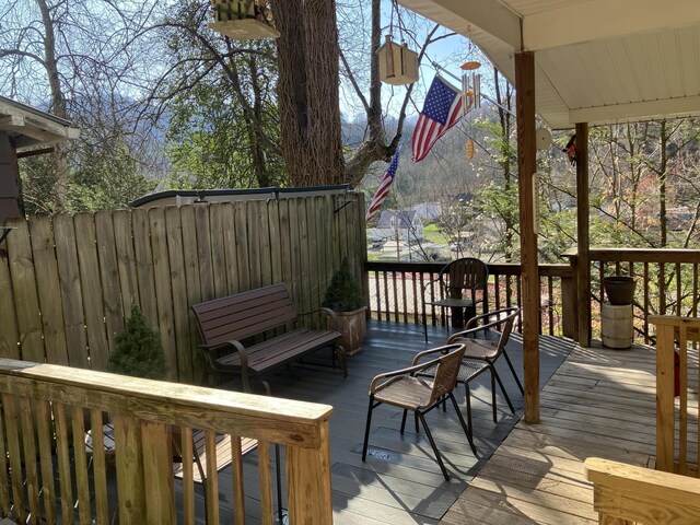 view of wooden deck