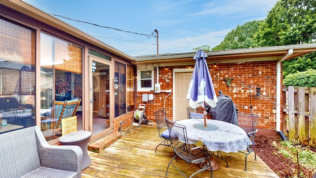 3485 Twillingate Ct, Lexington, KY 40503 - wooden deck featuring outdoor dining area