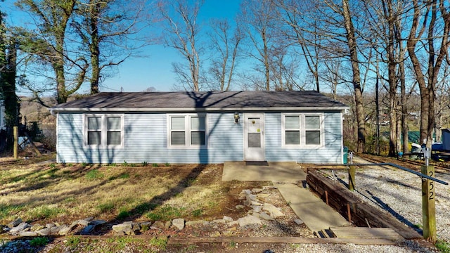 view of single story home