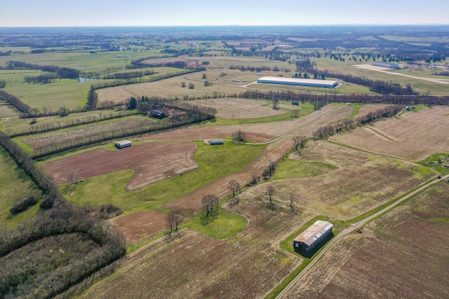 bird's eye view featuring a rural view