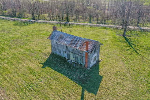bird's eye view featuring a rural view