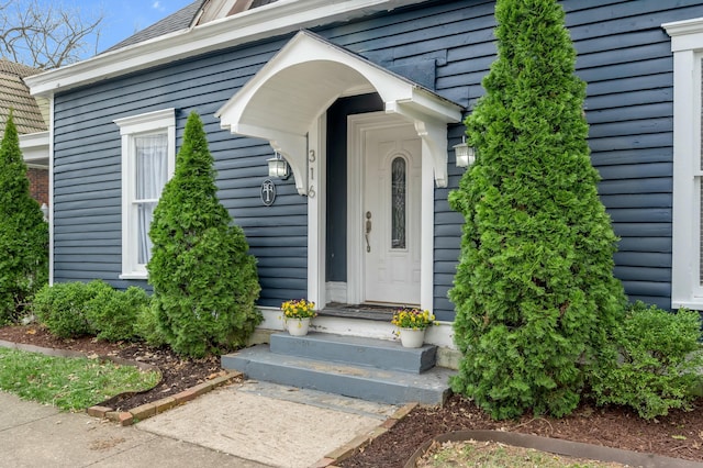 view of doorway to property