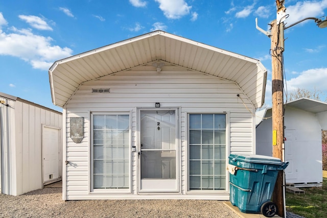 view of outbuilding with an outbuilding