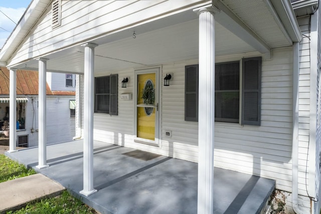 view of patio / terrace featuring covered porch