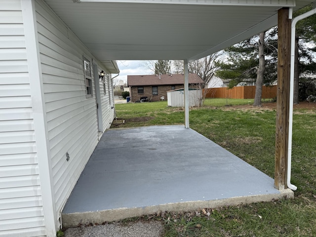 view of patio / terrace with fence
