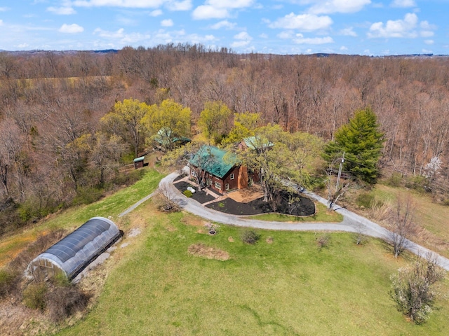 1295 Burger Knob Rd, Junction City, KY 40440 - birds eye view of property featuring a wooded view