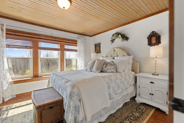 1295 Burger Knob Rd, Junction City, KY 40440 - bedroom featuring wood ceiling and ornamental molding