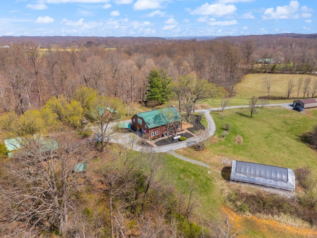 1295 Burger Knob Rd, Junction City, KY 40440 - aerial view featuring a view of trees and a rural view
