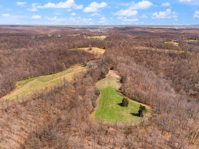 1295 Burger Knob Rd, Junction City, KY 40440 - drone / aerial view featuring a wooded view