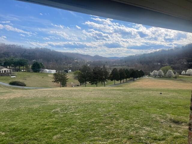 property view of mountains featuring a rural view