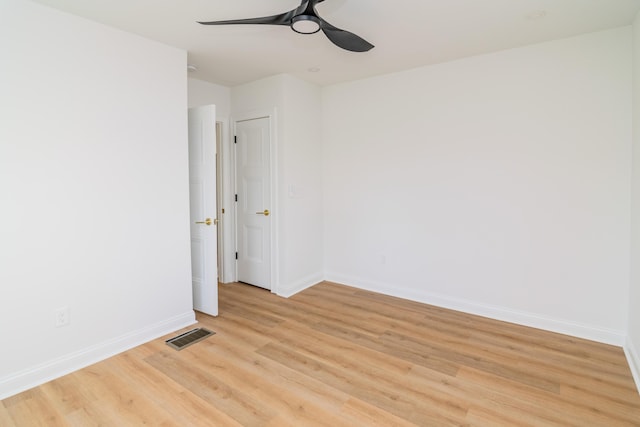 948 Meadow Ln, Lexington, KY 40505 - spare room with baseboards, ceiling fan, visible vents, and light wood-style floors