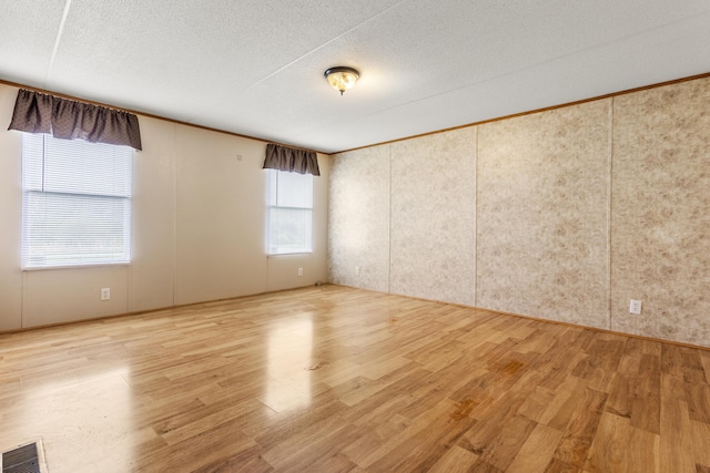 2190 Bluebank Rd, Morehead, KY 40351 - empty room featuring a textured ceiling, light wood finished floors, and visible vents