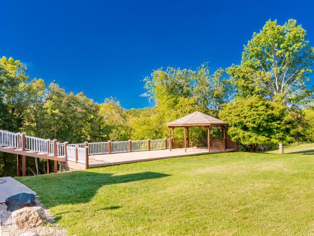 4950 Jennie Kate Ln, Lexington, KY 40510 - view of yard featuring a gazebo and a wooden deck