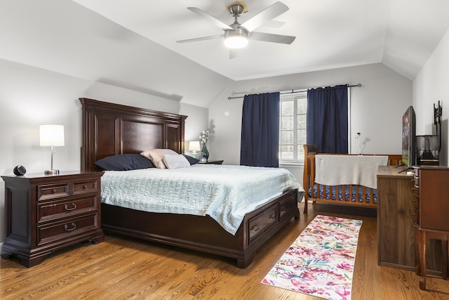 29 Quails Run Ln, West Liberty, KY 41472 - bedroom with lofted ceiling, light wood-style flooring, and ceiling fan