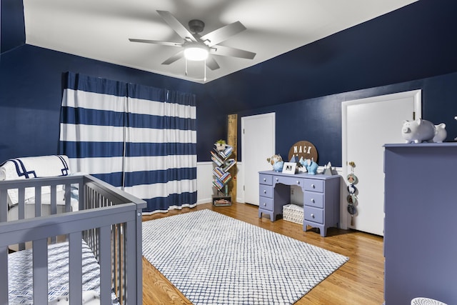 29 Quails Run Ln, West Liberty, KY 41472 - bedroom with wood finished floors, ceiling fan, and lofted ceiling