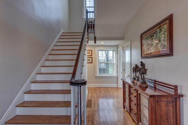 443 Hutchison Rd, Paris, KY 40361 - stairs featuring baseboards and wood finished floors