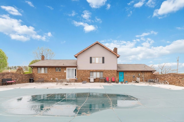 view of pool with a patio, fence, and a fenced in pool