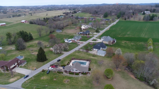 drone / aerial view featuring a rural view
