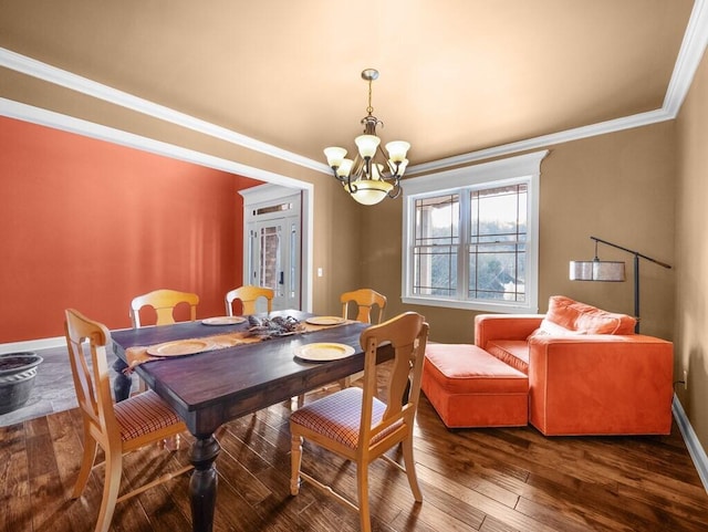 100 Mountain Enterprise Dr, Inez, KY 41224 - dining room with a notable chandelier, ornamental molding, and hardwood / wood-style flooring