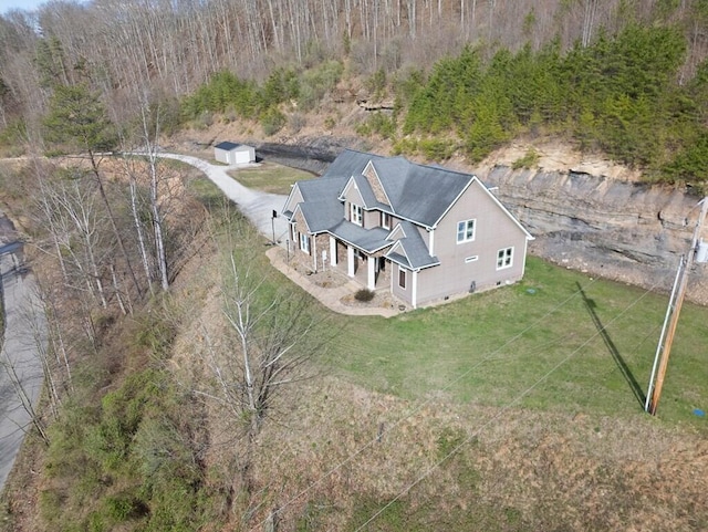 100 Mountain Enterprise Dr, Inez, KY 41224 - drone / aerial view with a forest view