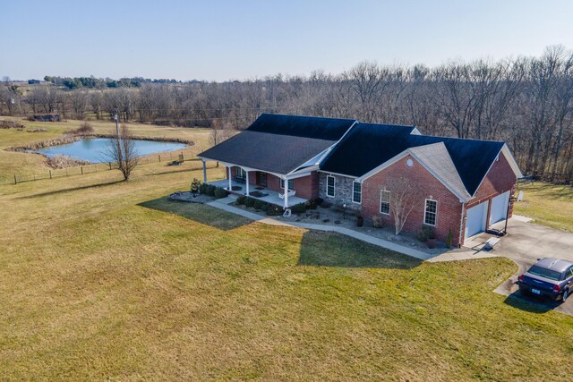 790 Thatchers Mill Rd, Paris, KY 40361 - birds eye view of property with a water view