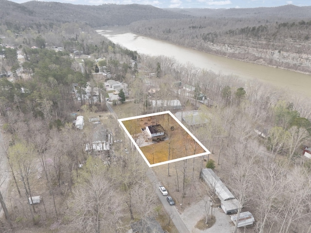 bird's eye view featuring a mountain view