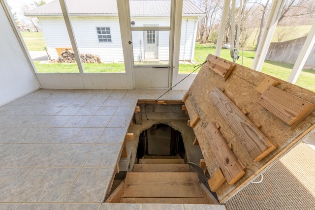 exterior space with a yard