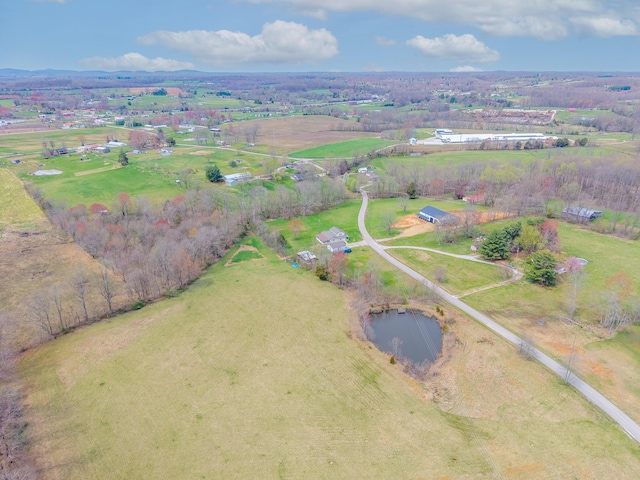 bird's eye view featuring a rural view