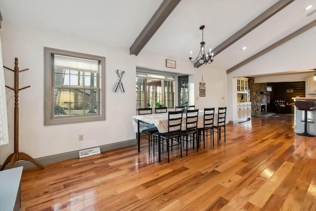 675 Indian Cave Subdivision Rd, Monticello, KY 42633 - dining space with a chandelier, light wood-type flooring, baseboards, and recessed lighting