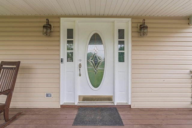view of doorway to property
