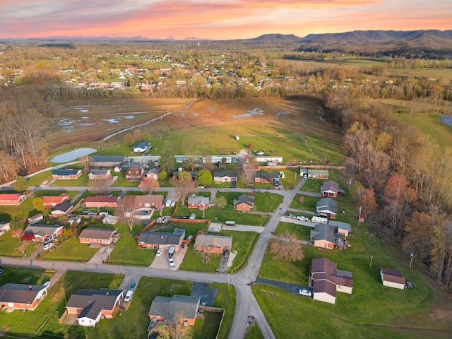 80 Westview Dr, Stanton, KY 40380 - aerial view at dusk with a residential view and a mountain view