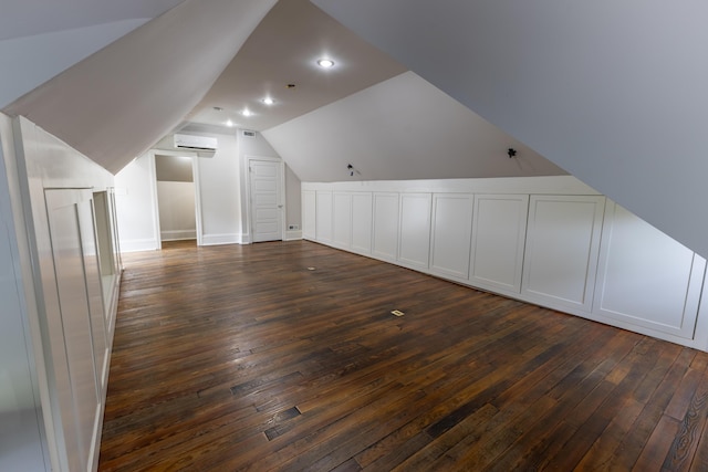 261 N Broadway, Lexington, KY 40507 - bonus room with a wall unit AC, dark wood-type flooring, and vaulted ceiling