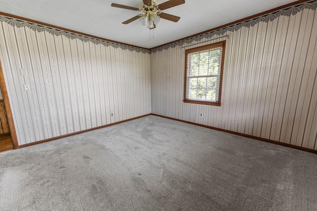 11 Hominy Hill Rd, Nancy, KY 42544 - spare room with baseboards, carpet flooring, and ceiling fan