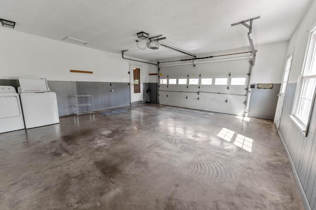 11 Hominy Hill Rd, Nancy, KY 42544 - garage featuring a garage door opener and washing machine and dryer