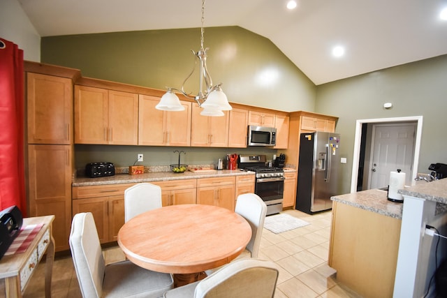 100 Twin Lakes Dr, Richmond, KY 40475 - kitchen with light brown cabinets, light countertops, and stainless steel appliances