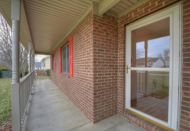 view of patio / terrace with a porch