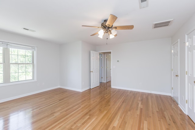 2692 Crab Orchard Rd, Lancaster, KY 40444 - spare room featuring light wood finished floors, visible vents, and ceiling fan