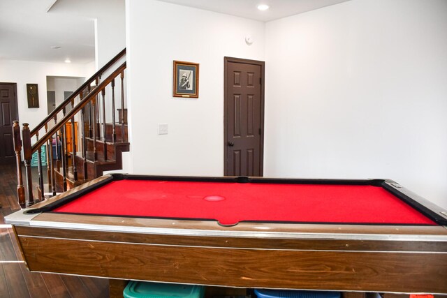 1600 Puncheon Creek Rd, Lawrenceburg, KY 40342 - playroom with wood finished floors, pool table, and recessed lighting