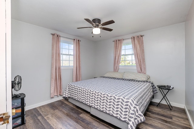 9 Blanche Ave, Williamstown, KY 41097 - bedroom with baseboards, a ceiling fan, and wood finished floors